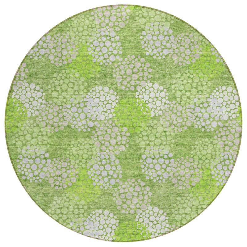 HomeRoots Polka Dot Transitional Rectangle Outdoor Rug