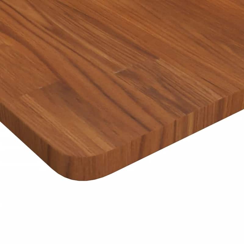 vidaXL Table Top Brown Solid Oak Wood 27.6x27.6 in Durable