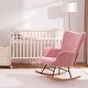 preview thumbnail 20 of 27, VECELO Rocking Chair Padded Seat with Pocket, Rocking Chair Nursery Rocker, Set of 1/2