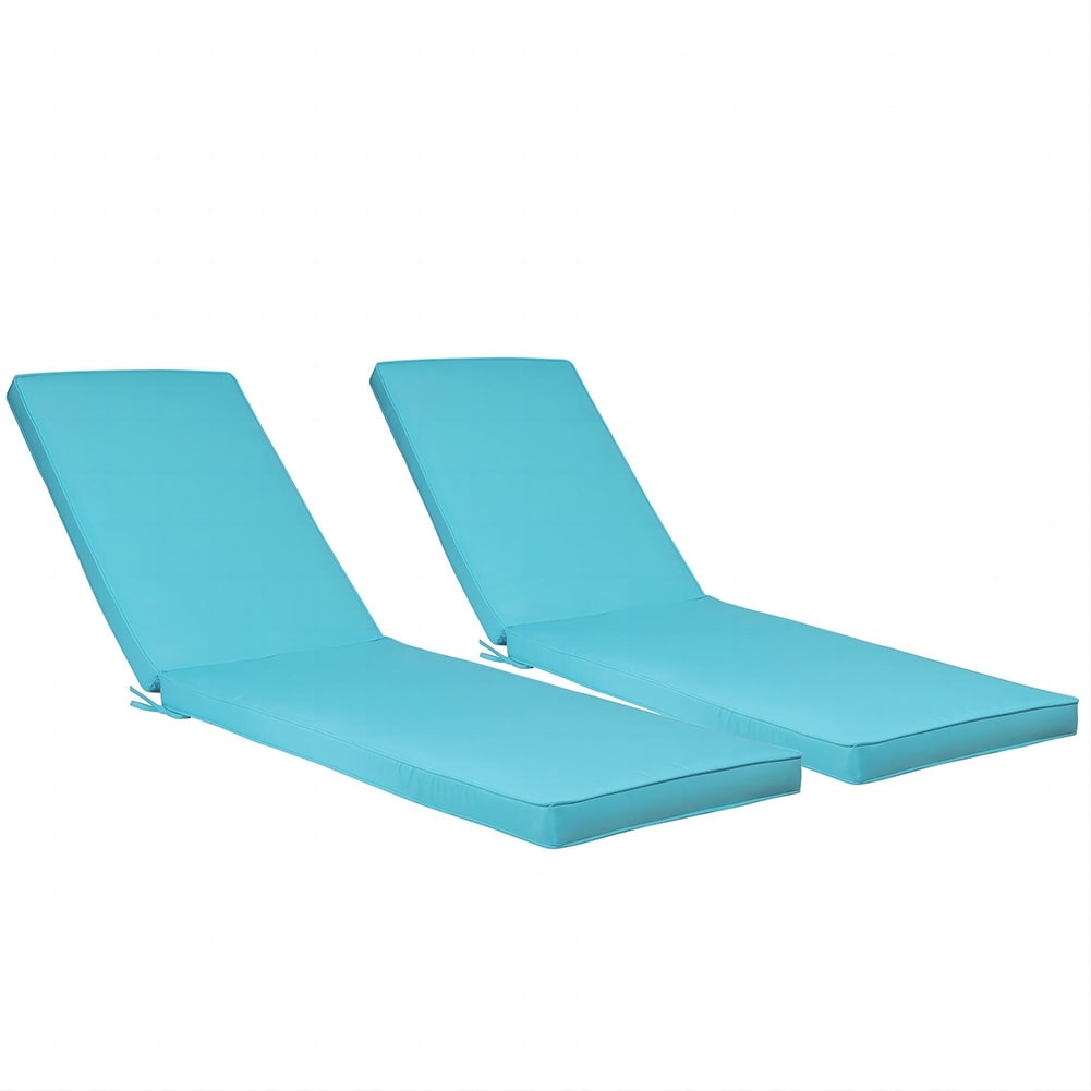 Outsunny 2 Patio Chaise Lounge Chair Cushions with Backrests Replacement Patio Cushions with Ties for Outdoor Poolside Lounge Bed Bath Beyond 40161129