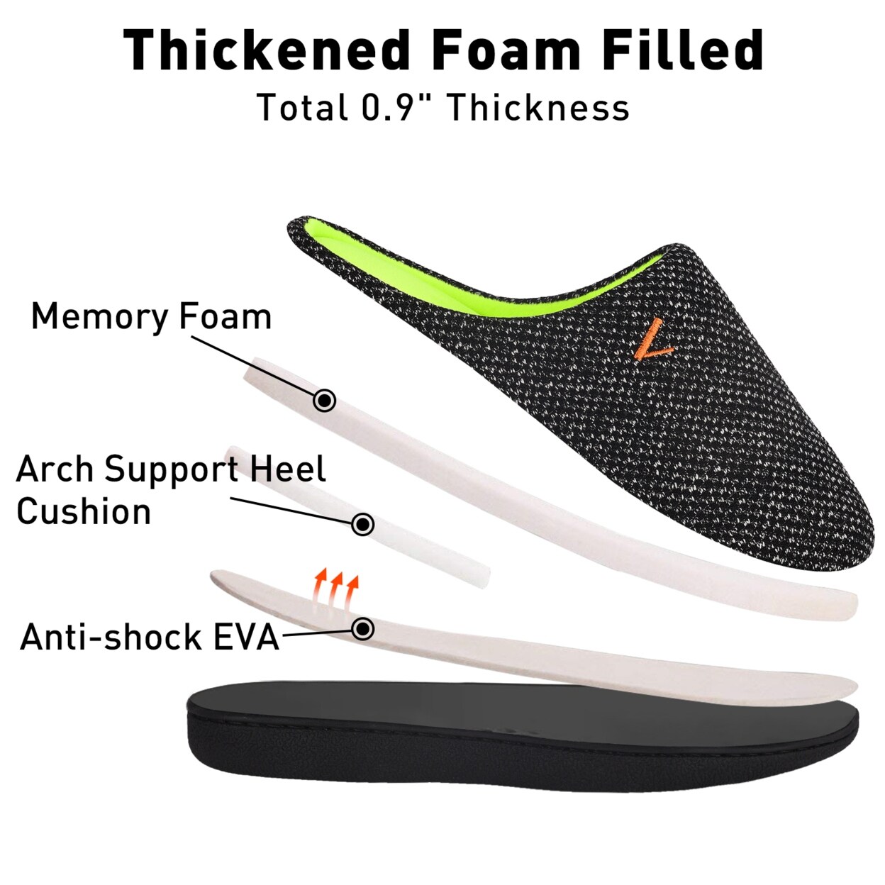 non slip memory foam shoes