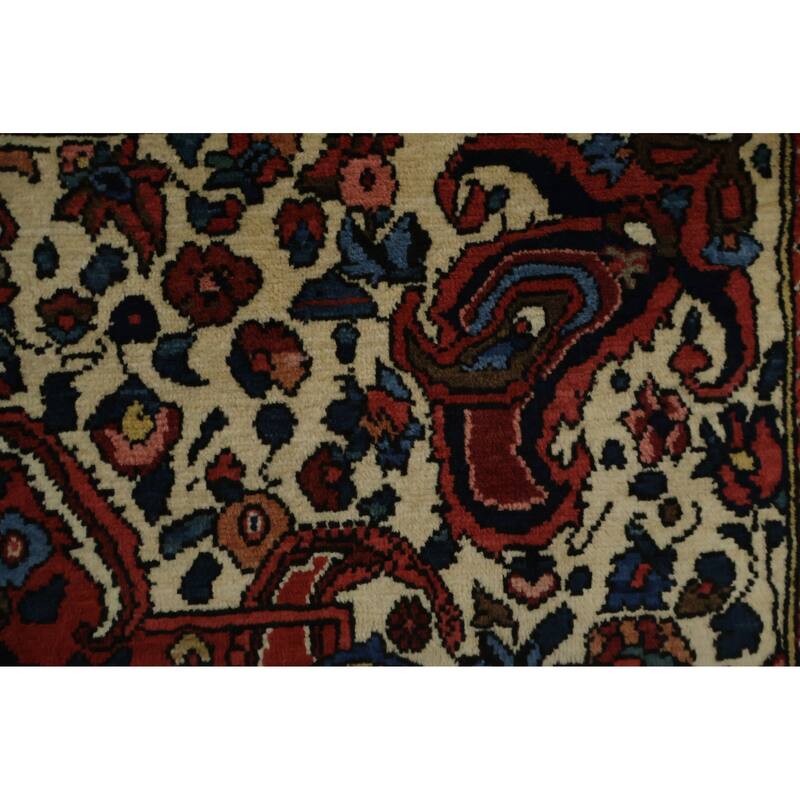 Hand Knotted Oriental 100% Wool Carpet Traditional Floral Red Bakhtiari Area Rug - 12' 2'' X 8' 6''