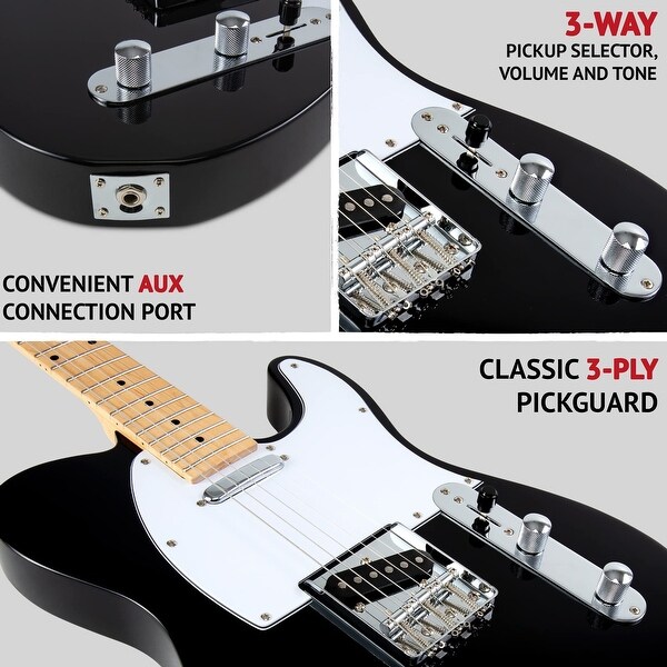 Lyxpro Beginner 30 Inch Telecaster Electric Guitar Paulownia Body Bed Bath Beyond 37192302