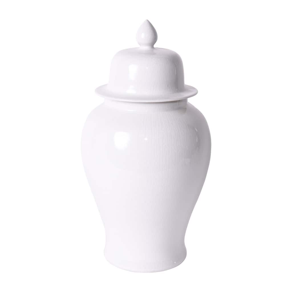 Crackle Temple Decorative Jar