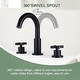 preview thumbnail 9 of 28, 8.2"H Solid Brass Widespread 2-handle Bathroom Sink Faucet