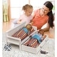preview thumbnail 3 of 8, Badger Basket Sofa/Daybed with Trundle for 18 inch Dolls - White/Multi - 22" x 10" x 10.5"