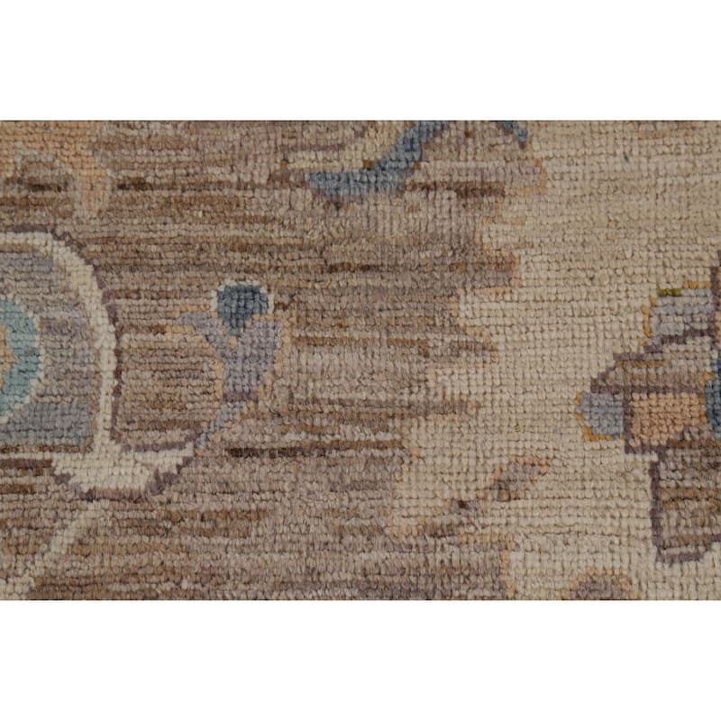 Hand Knotted Oriental 100% Wool Carpet Transitional All-Over Greys & Charcoal Oushak Area Rug - 9' 11'' X 8' 2''