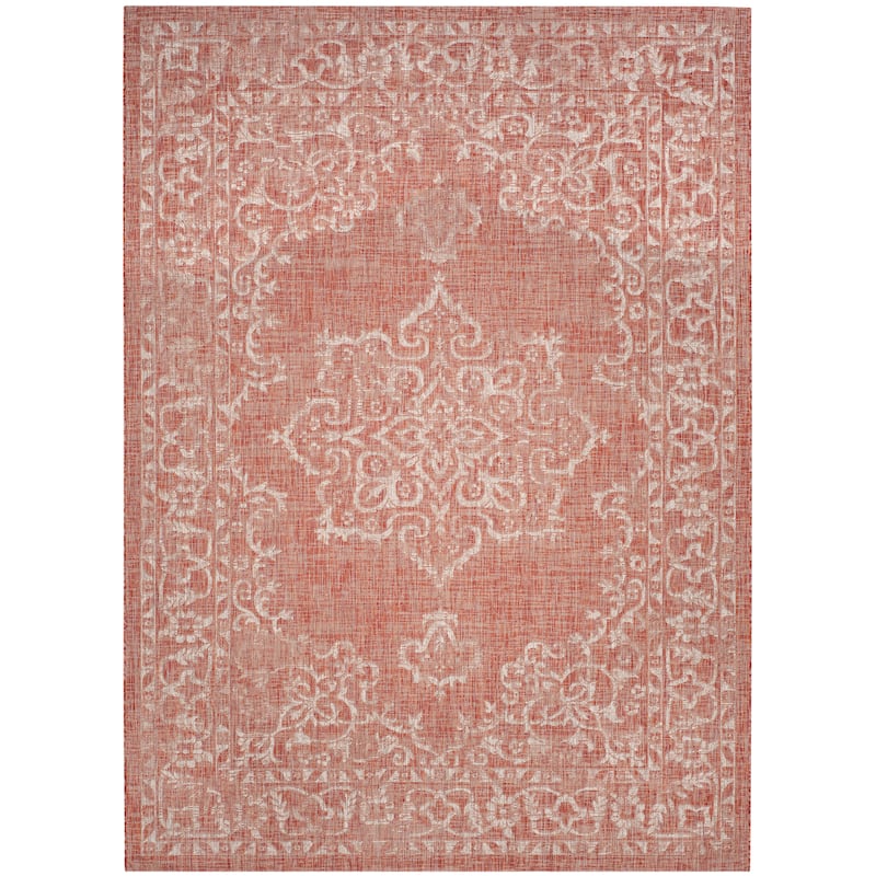 SAFAVIEH Courtyard Divna Medallion Indoor/ Outdoor Waterproof Patio Backyard