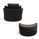 preview thumbnail 12 of 198, 41" W Oversized Accent Barrel Swivel Chair with Moon Storage Ottoman