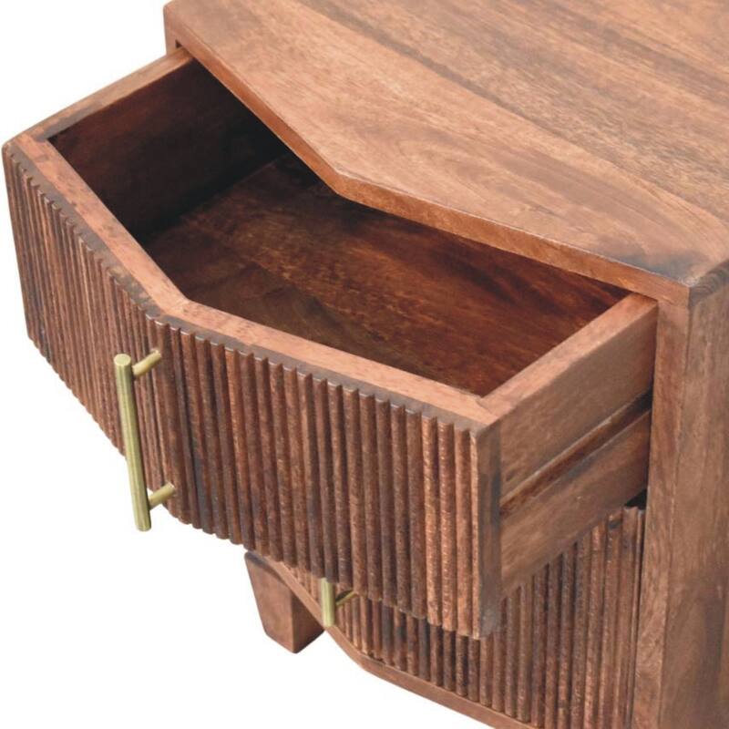 Solid Wood Harper Nightstand,Brown