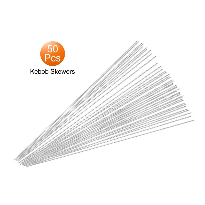 50pcs Kebob Skewers 29cm x 1.3mm Round BBQ Grill Sticks - 29cm x 1.3mm