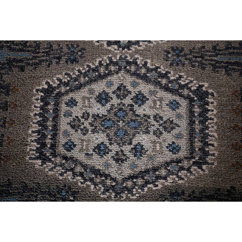 Gray Viss Oriental Runner Rug Hand-Knotted Wool Carpet - 2'7"x 8'0"