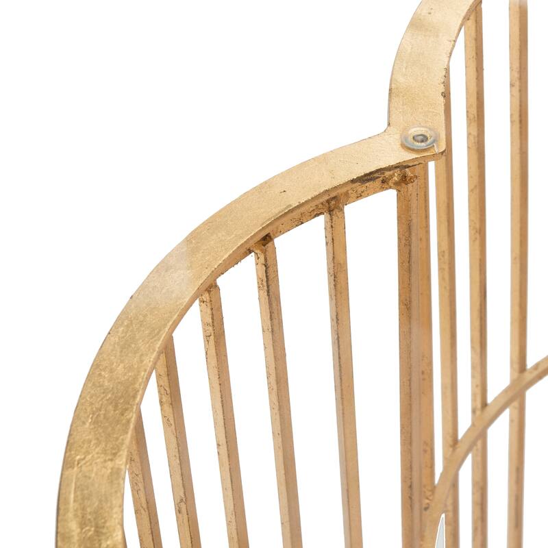 SAFAVIEH Couture Noore 54-inch Gold Leaf Glass Dining Table - 54"W x 54"D x 30"H