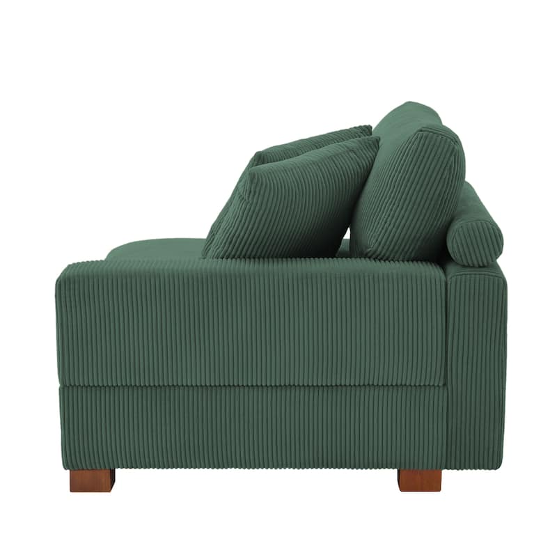 Corduroy Armchair Sofa Corner Chairs With Pillows
