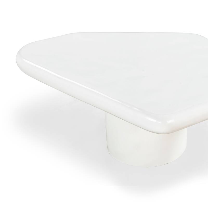 SAFAVIEH Couture Rhianna Concrete Coffee Table - 35"W x 28"D x 14"H