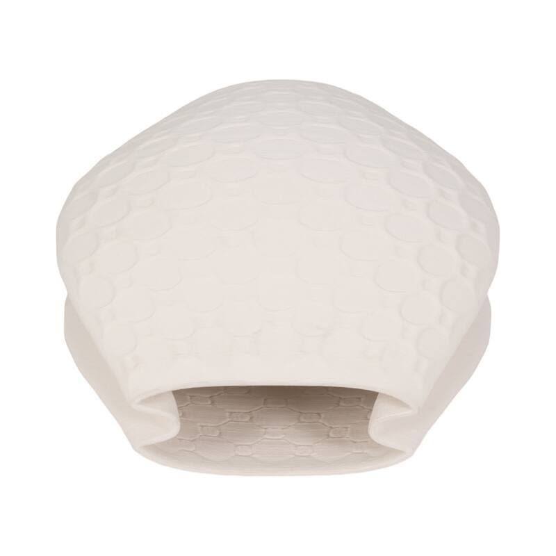 Sagebrook Home Elphantine 3D Printed Vase, Ivory/Beige, Bud, Texture