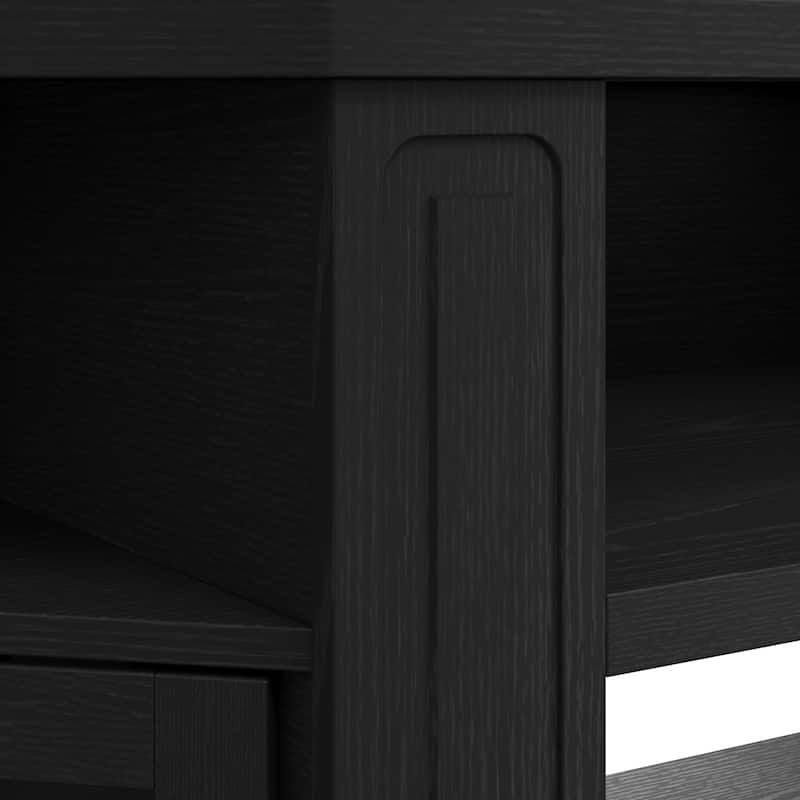 Corner TV Stands for TVs up to 55'', Media Console Table with Adjustable Shelves