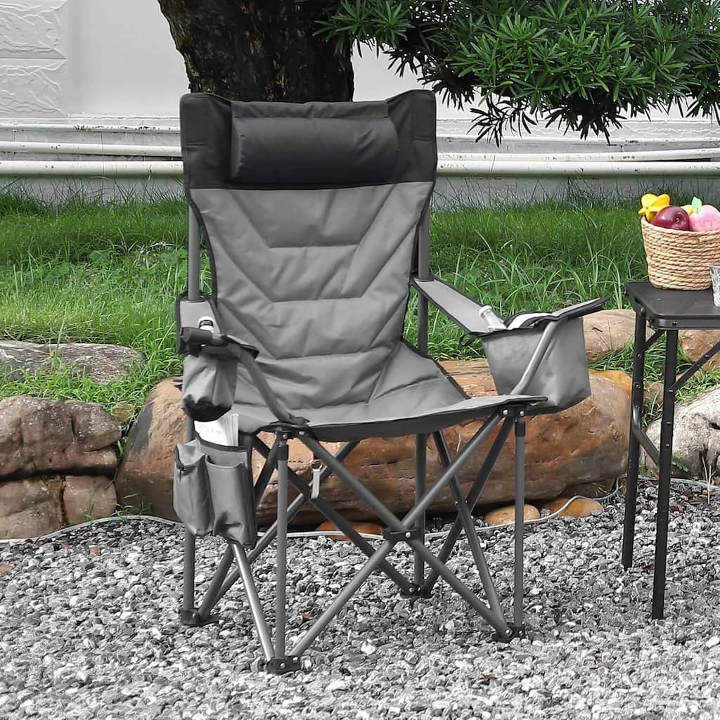 Portable Outdoor Single Folding Camping Chair for Camping, Sports, Picnic - N/A