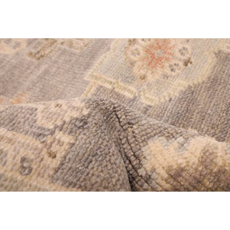 ECARPETGALLERY Hand-knotted Kavya Oushak Dark Grey Wool Rug - 8'0 x 9'11