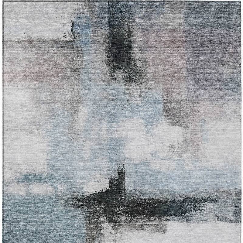 HomeRoots Abstract Transitional Rectangle Outdoor Rug