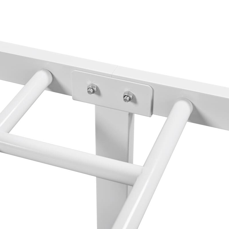 Yaheetech Minimalist Metal Platform Bed Frame with Spindle Headboard and Footboard