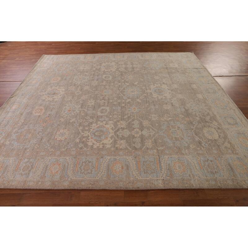Vegetable Dye Oushak Oriental Area Rug Handmade Wool Carpet - 8'3" x 9'11"