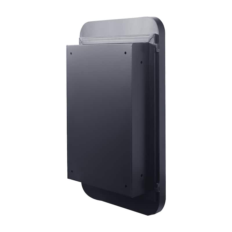 GDF Studio - Rosita 20x30 Inch Recessed Metal Framed Medicine Cabinet with Mirror and Adjustable Shelves - Matte Black