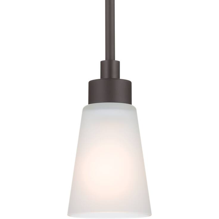 Kichler 52444 Erma 5" Wide Mini Pendant with Opal Glass Shade - Olde Bronze