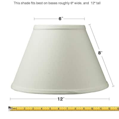 6x12x8 Threaded UNO Downbridge Lampshade Light Oatmeal
