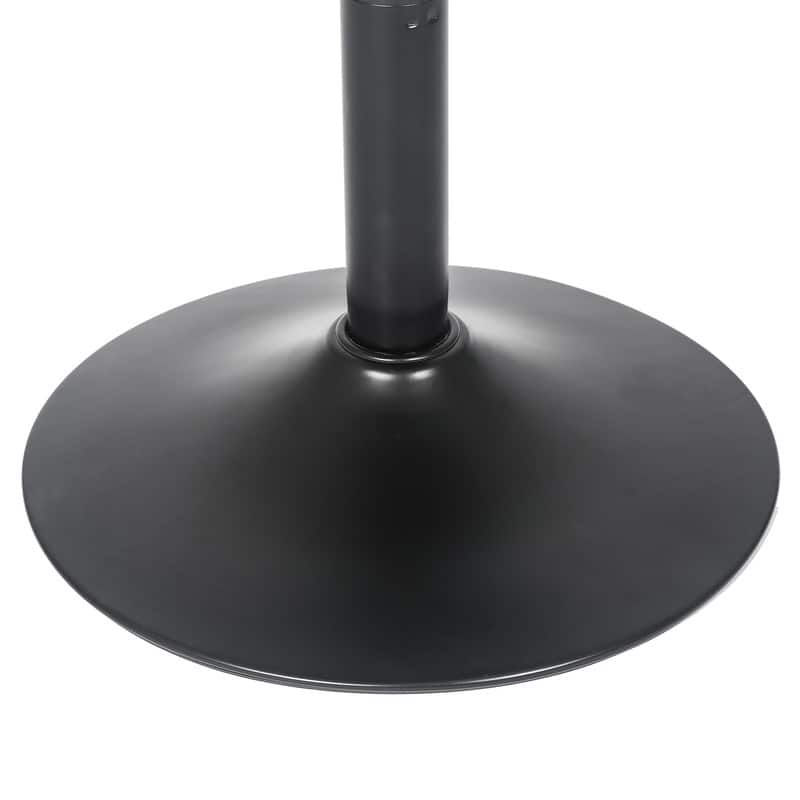 Adeco Adjustable Faux Leather Round Ottoman Swivel Freely Vanity Stool