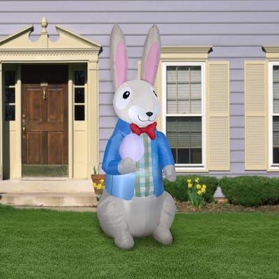 Airblown-Dapper Easter Bunny w/Egg-LG
