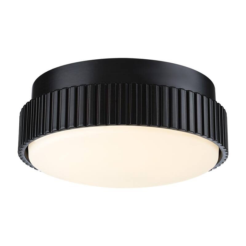 Kute Ceiling Fan Knurled Correlated Color Temperature (CCT) Select LED Light Kit - Black