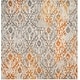 preview thumbnail 14 of 18, SAFAVIEH Madison Janick Distressed Vintage Boho Rug 5' 3" x 5' 3" - Cream/Orange - Runner/Square