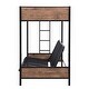 preview thumbnail 16 of 25, Twin-Over-Futon Metal Bunk Bed with Guardrails and Ladder - Versatile 3-in-1 Design, Sturdy Frame, Safety Features