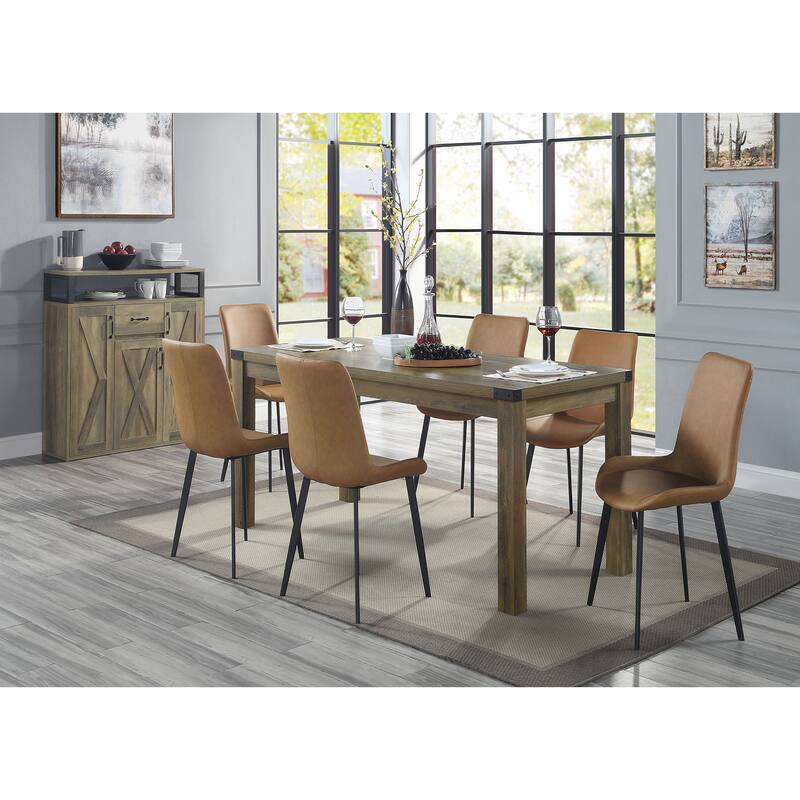 Rustic Oak Server with 3 Doors