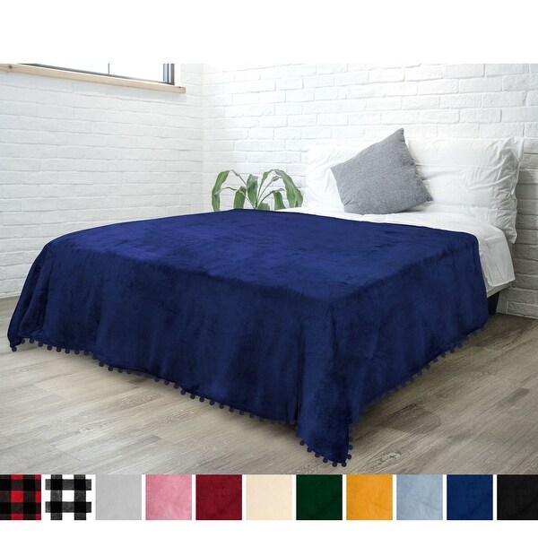 Royal blue sales blanket throw