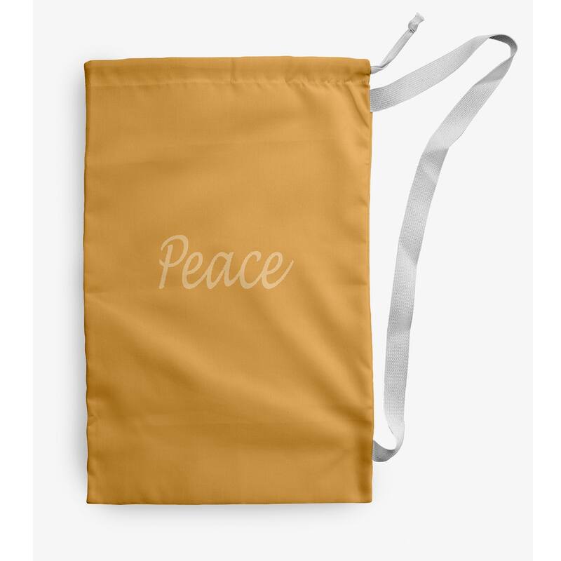 Peace Christmas Laundry Bag - 28" x 36" - Yellow