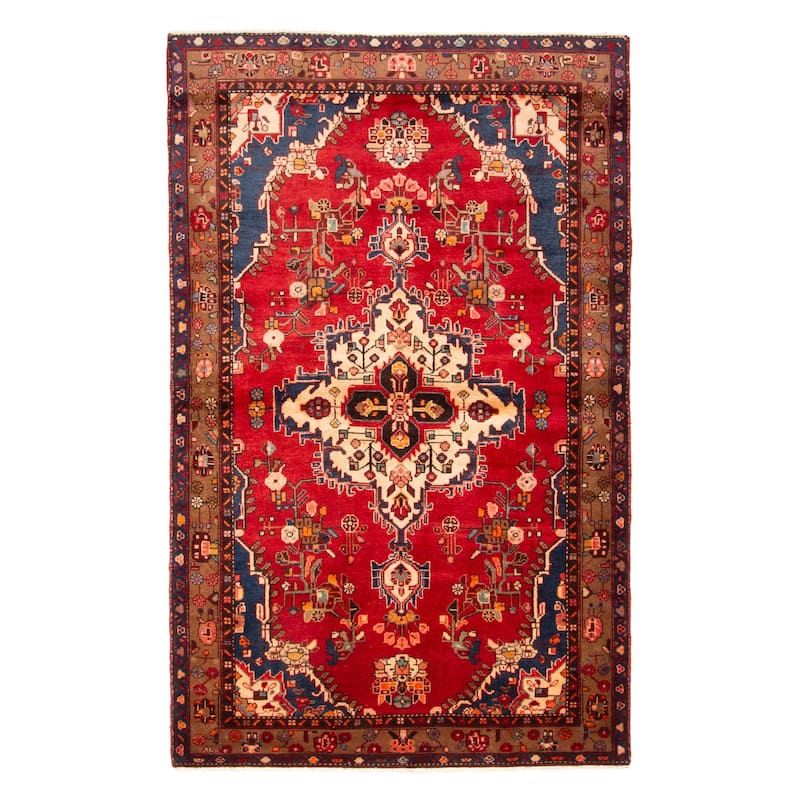 ECARPETGALLERY Hand-knotted Anadol Red Wool Rug - 4'2 x 6'9