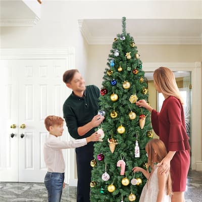 Yaheetech 6Ft/7.5FT Unlit Artificial Kingswood Fir Christmas Tree