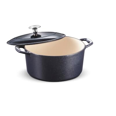Tramontina 5.5 Qt Enameled Cast-Iron Series 1000 Covered Round Dutch Oven - Dark Blue