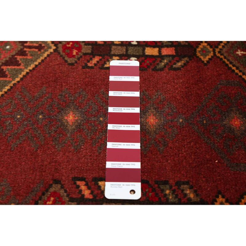 ECARPETGALLERY Hand-knotted Andelz Dark Red Wool Rug - 3'5 x 5'0