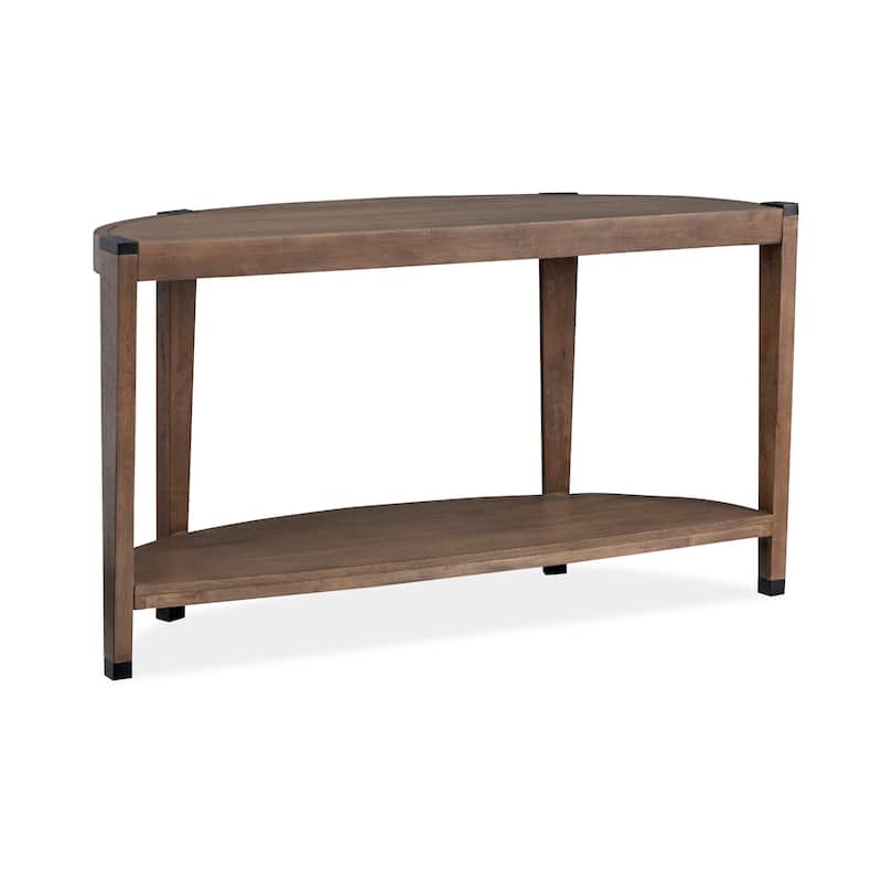 Magnussen Home Kaysen Wallaby and Matte Black Sofa Table - 56''W x 18''D x 30''H