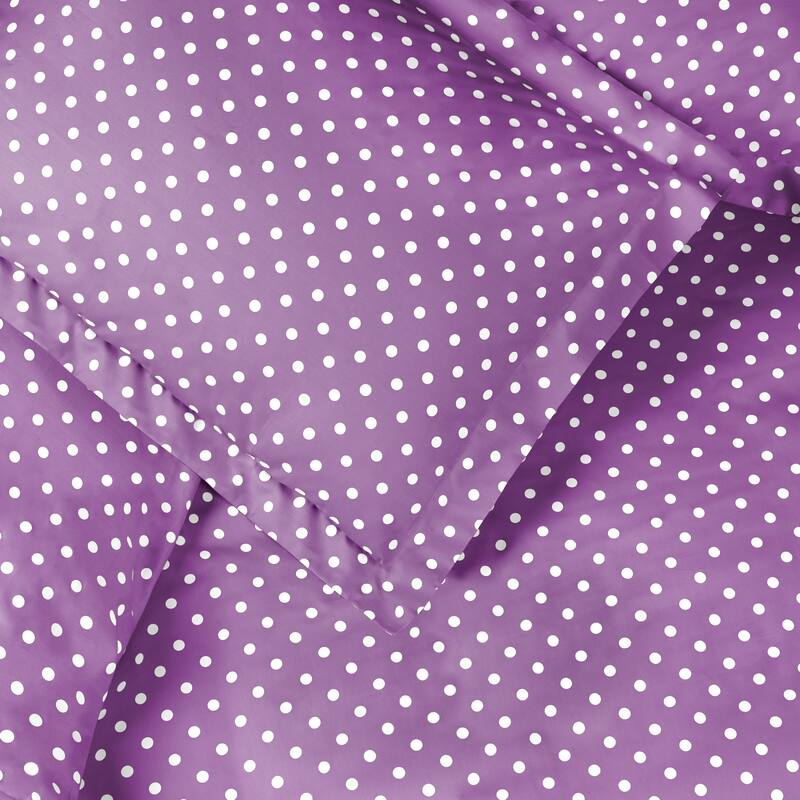 Superior Thread Count 600TC Polka Dot Cotton Blend Duvet Cover Set