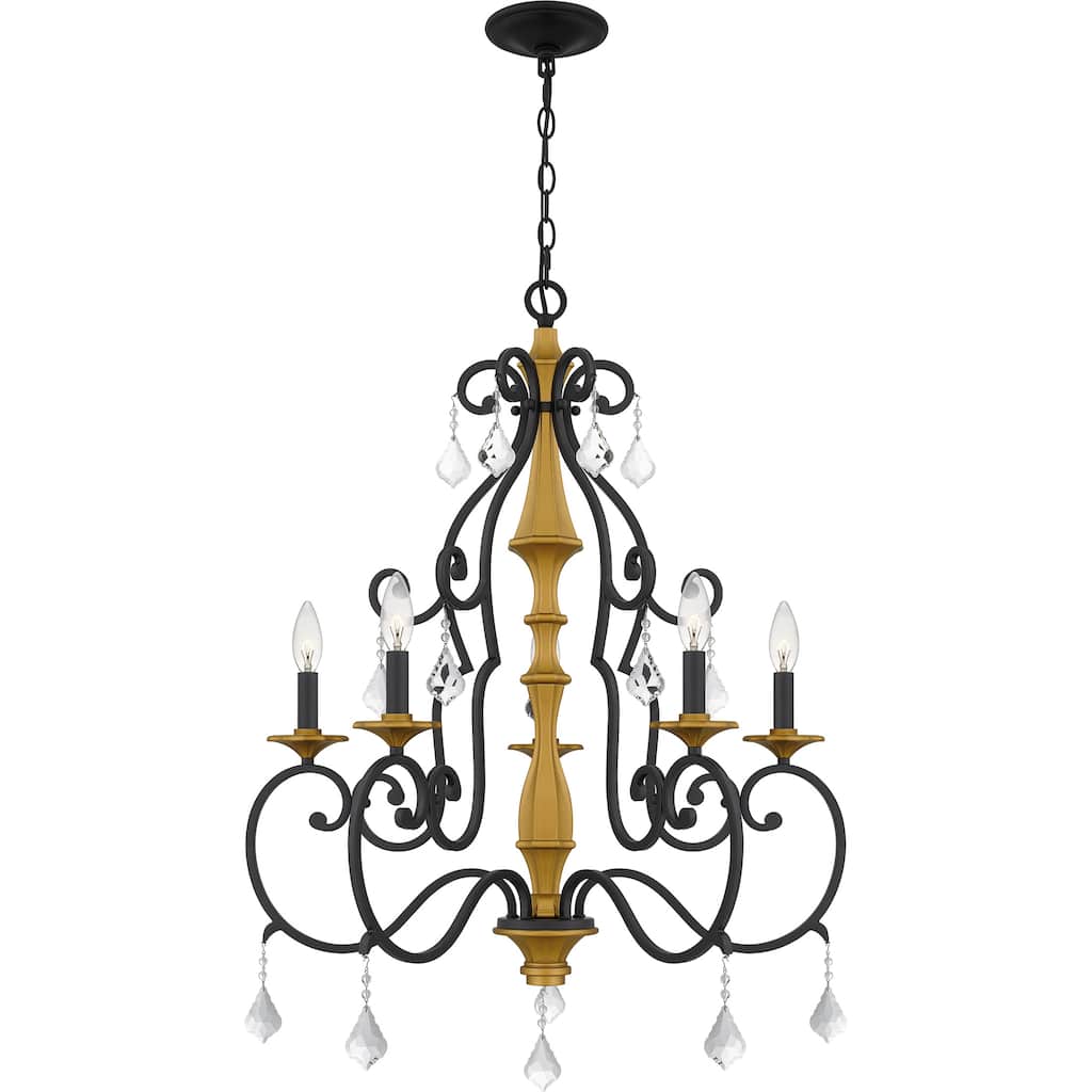 Althea 5-Light Matte Black Chandelier