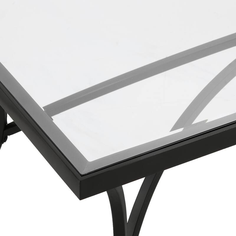 Tempered Glass Coffee Table - 48" - Black and Clear