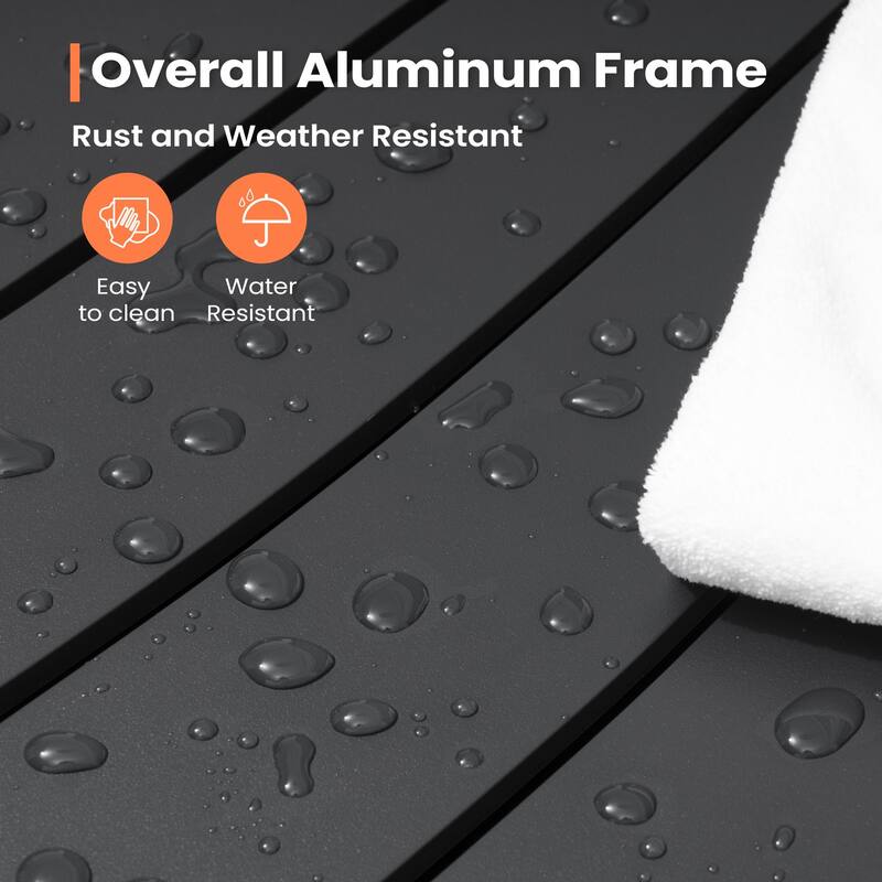 Outdoor Patio Dining Chairs Set Aluminum Stackable Armchair - N/A