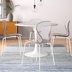 preview thumbnail 2 of 9, Stackable Plastic Dining Chair Set of 4 Transparent Modern Accent Side Chair for Indoor and Outdoor