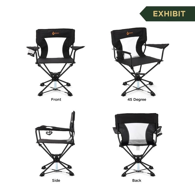 ARROWHEAD KKS0263U Charcoal Black Swivel Hunting Seat