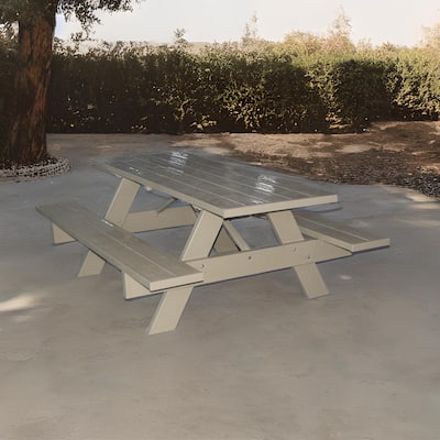 Mocha Vinyl Picnic Table - 6ft