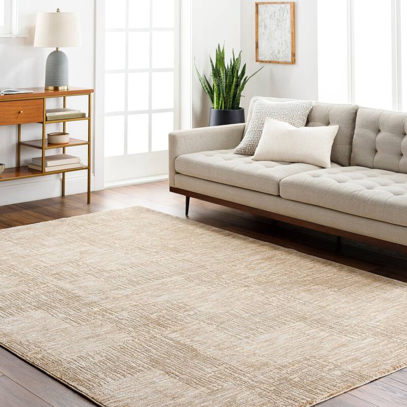 Livabliss Masterpiece Modern & Contemporary Area Rug - Beige - 7' 10" x 7' 10" Round